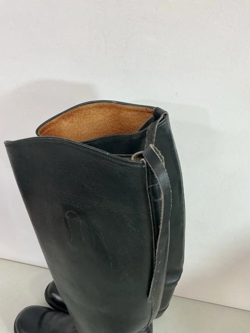 Tall Black Leather Riding Boots Equestrian Womens 6